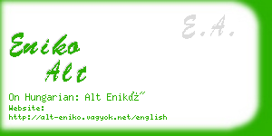 eniko alt business card